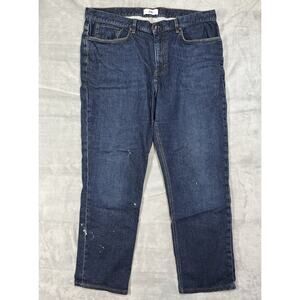 Spoke Jeans Mens 40 Denim Build C Straight Leg Stretch Paint Spots Sustainable